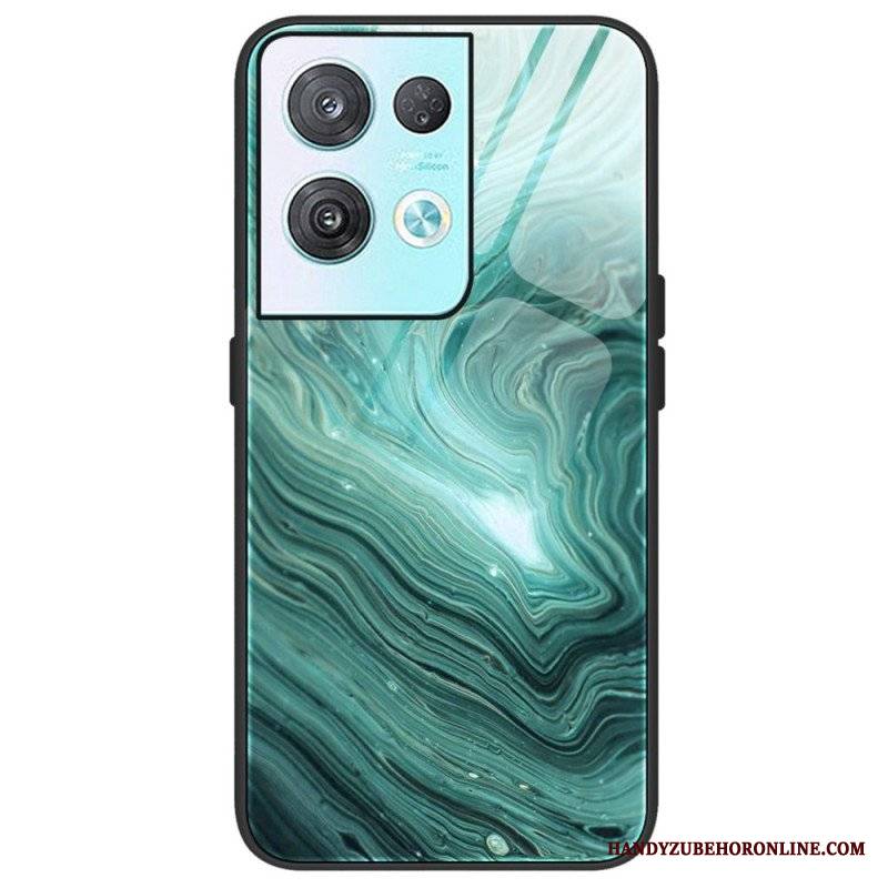 Etui do Oppo Reno 8 Pro Szkło Hartowane W Kolorach Marmuru