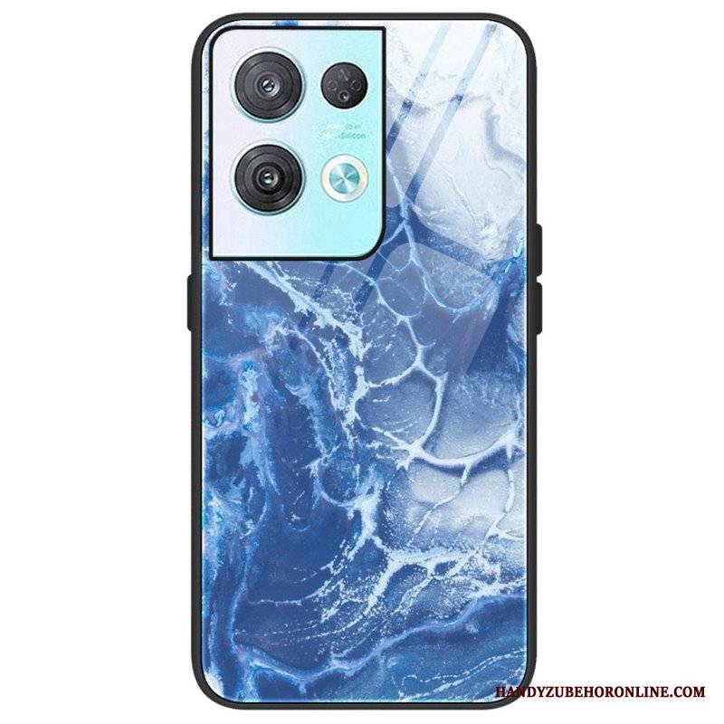 Etui do Oppo Reno 8 Pro Szkło Hartowane W Kolorach Marmuru