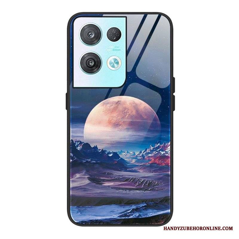 Etui do Oppo Reno 8 Szkło Hartowane Kosmiczne