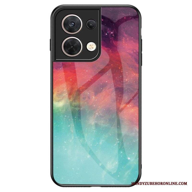 Etui do Oppo Reno 8 Wzór Ze Szkła Hartowanego