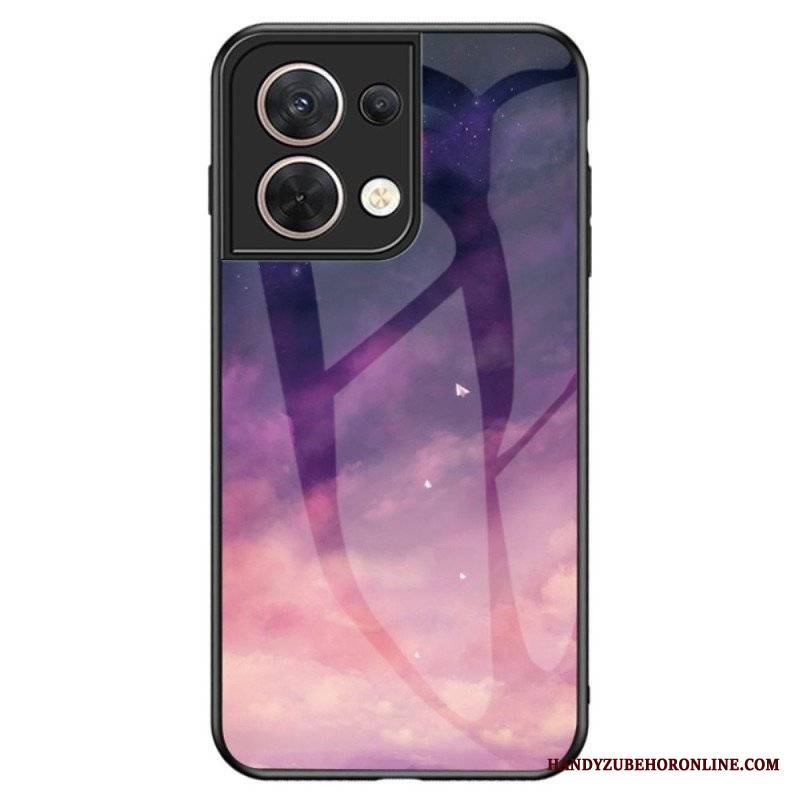 Etui do Oppo Reno 8 Wzór Ze Szkła Hartowanego