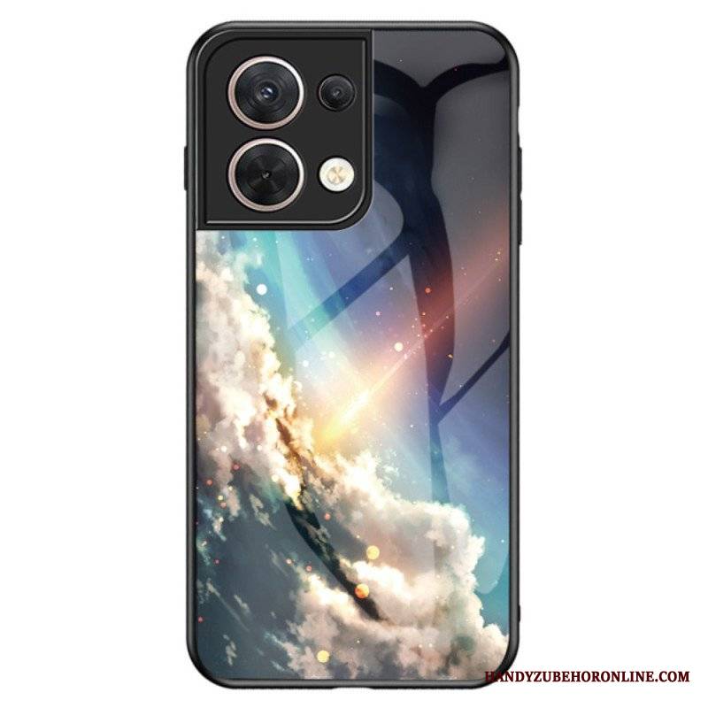 Etui do Oppo Reno 8 Wzór Ze Szkła Hartowanego