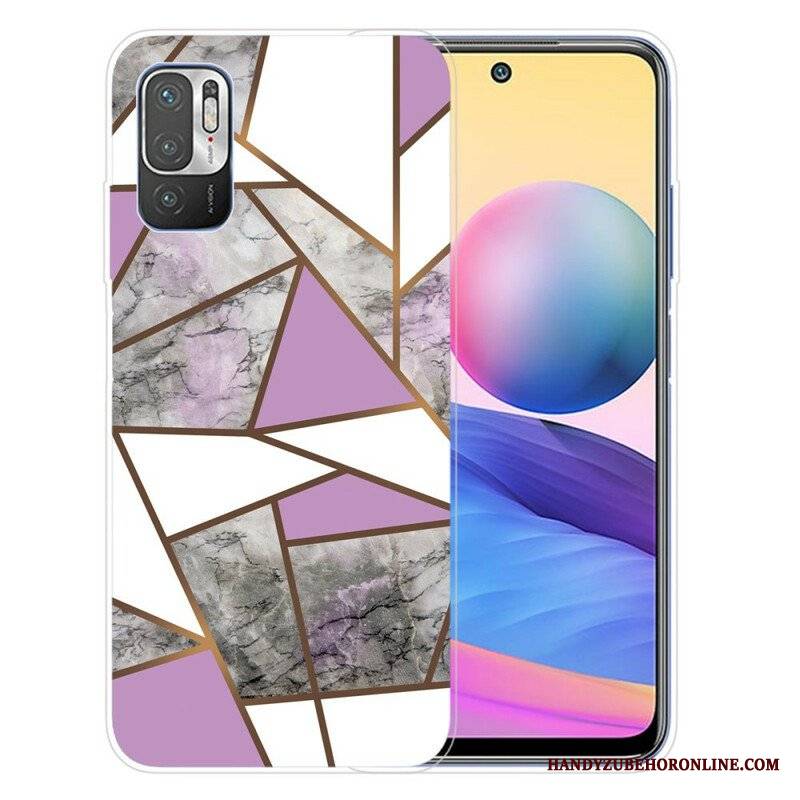 Etui do Poco M3 Pro 5G Geometryczny Marmur