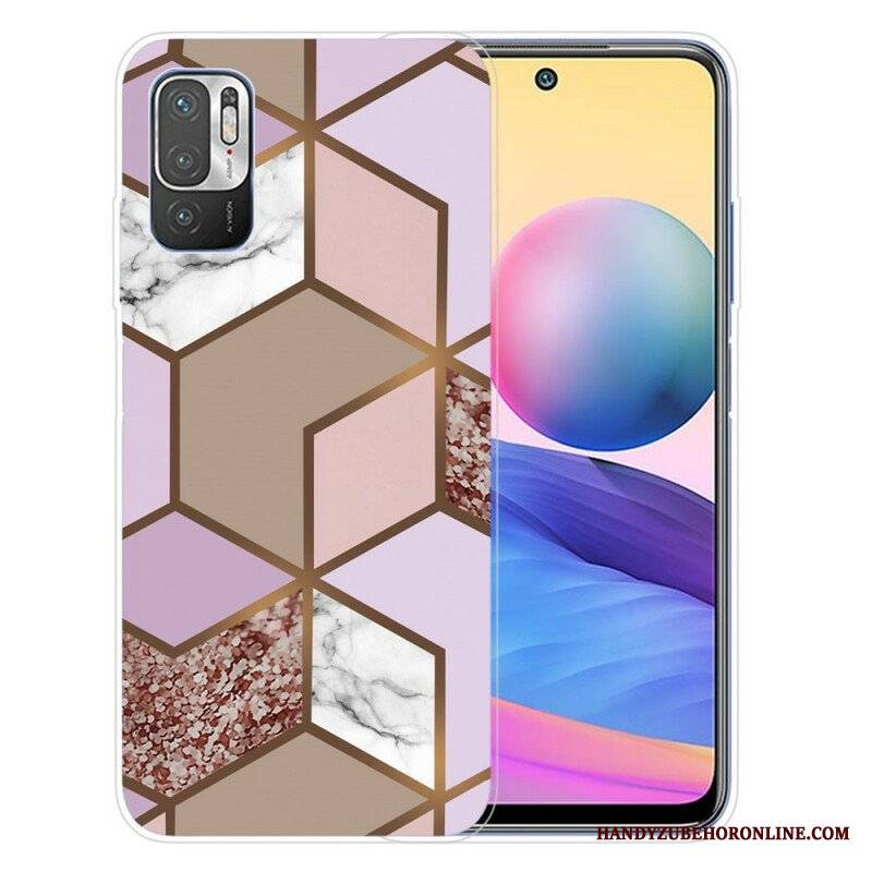 Etui do Poco M3 Pro 5G Geometryczny Marmur