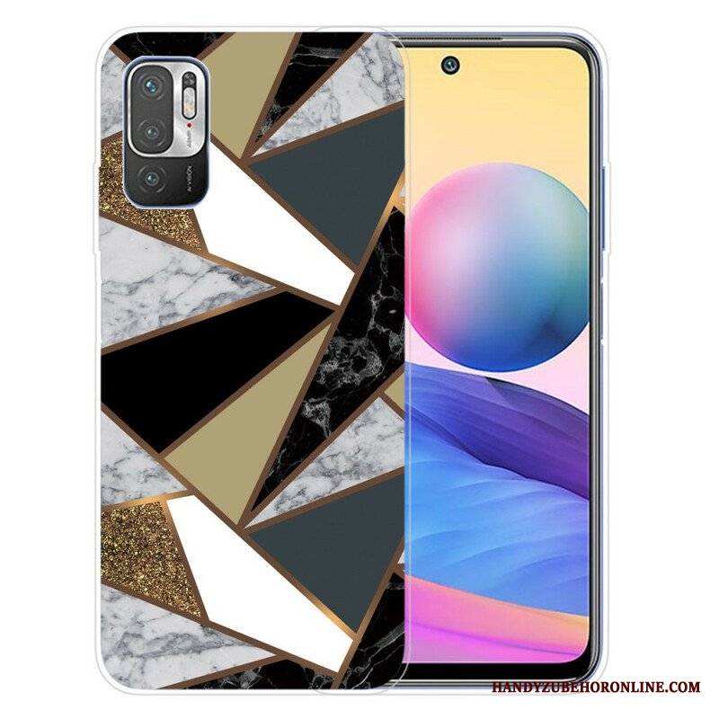 Etui do Poco M3 Pro 5G Geometryczny Marmur