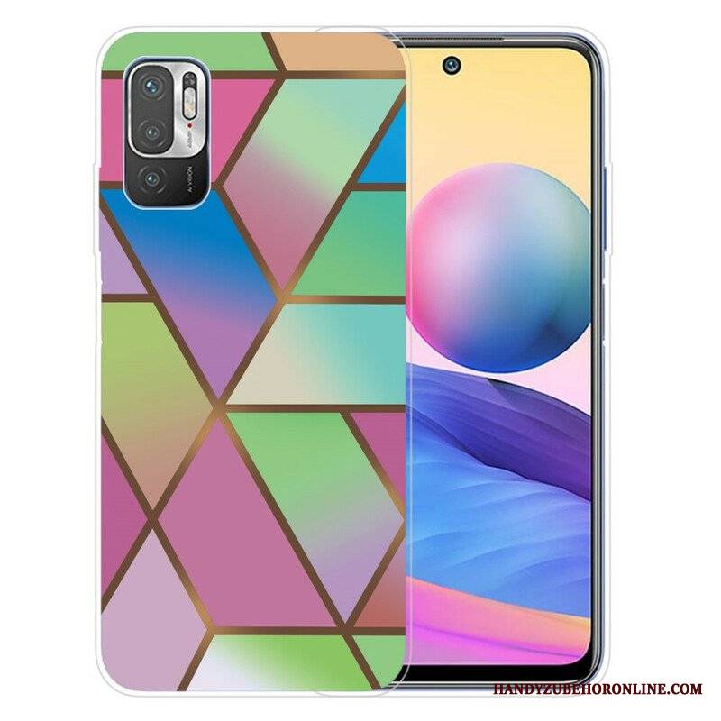 Etui do Poco M3 Pro 5G Geometryczny Marmur