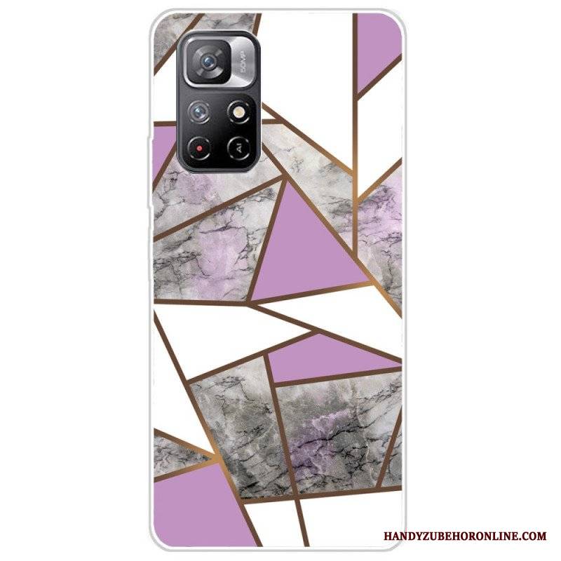 Etui do Poco M4 Pro 5G Geometria Marmuru