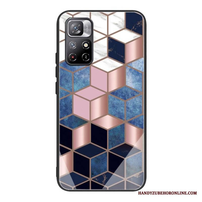 Etui do Poco M4 Pro 5G Hartowana Geometria Marmuru