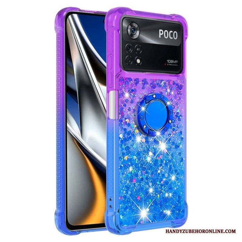 Etui do Poco X4 Pro 5G Brokatowy Pierścień-wspornik