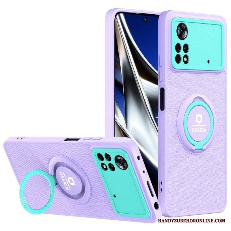 Etui do Poco X4 Pro 5G Wsparcie Pierścienia Dwukolorowego