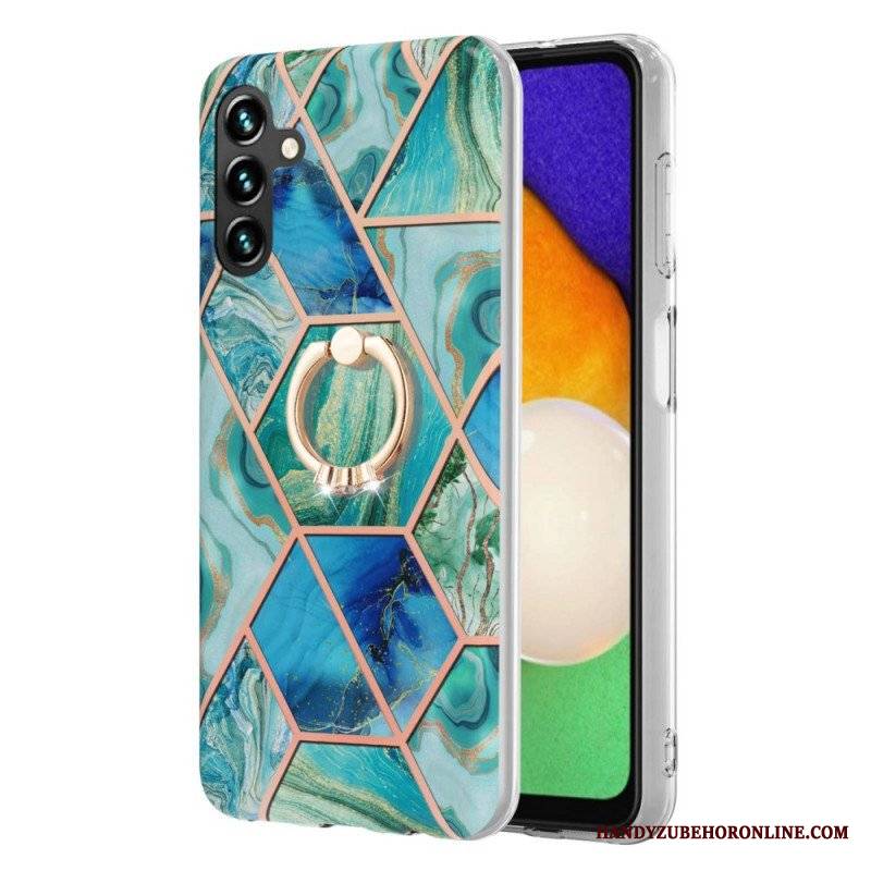 Etui do Samsung Galaxy A13 5G / A04s Geometryczny Marmur Z Podporą Pierścienia