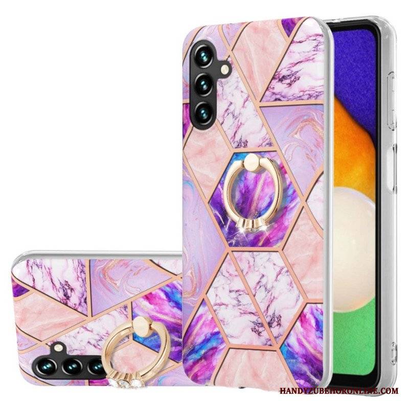 Etui do Samsung Galaxy A13 5G / A04s Geometryczny Marmur Z Podporą Pierścienia