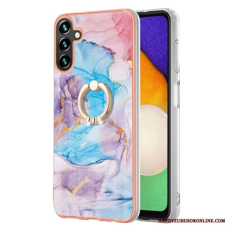 Etui do Samsung Galaxy A13 5G / A04s Marmur Ze Wspornikiem Pierścienia