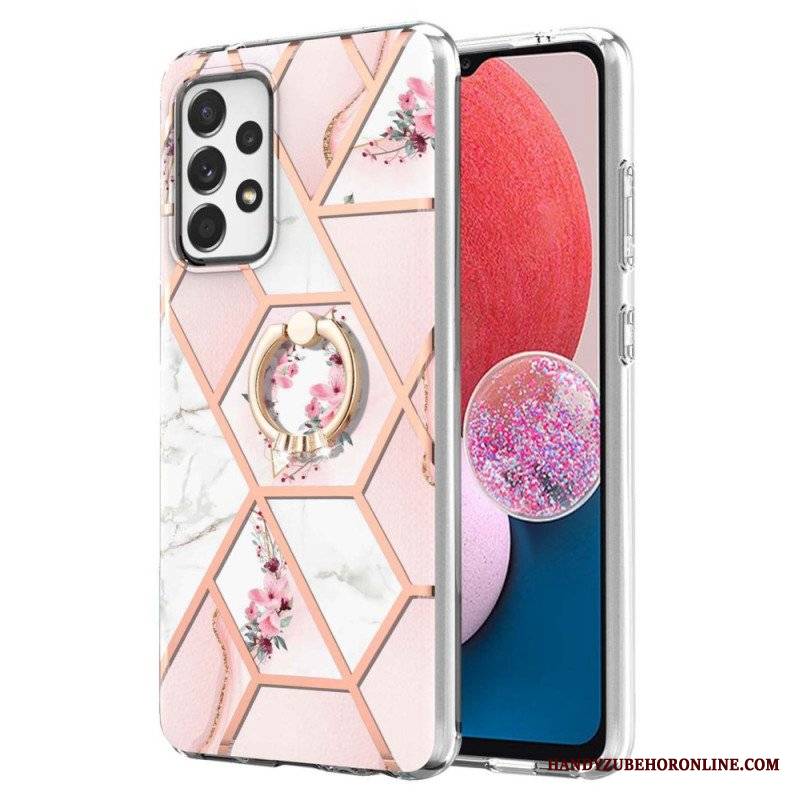 Etui do Samsung Galaxy A13 Kwiaty Wspornika Pierścieniowego