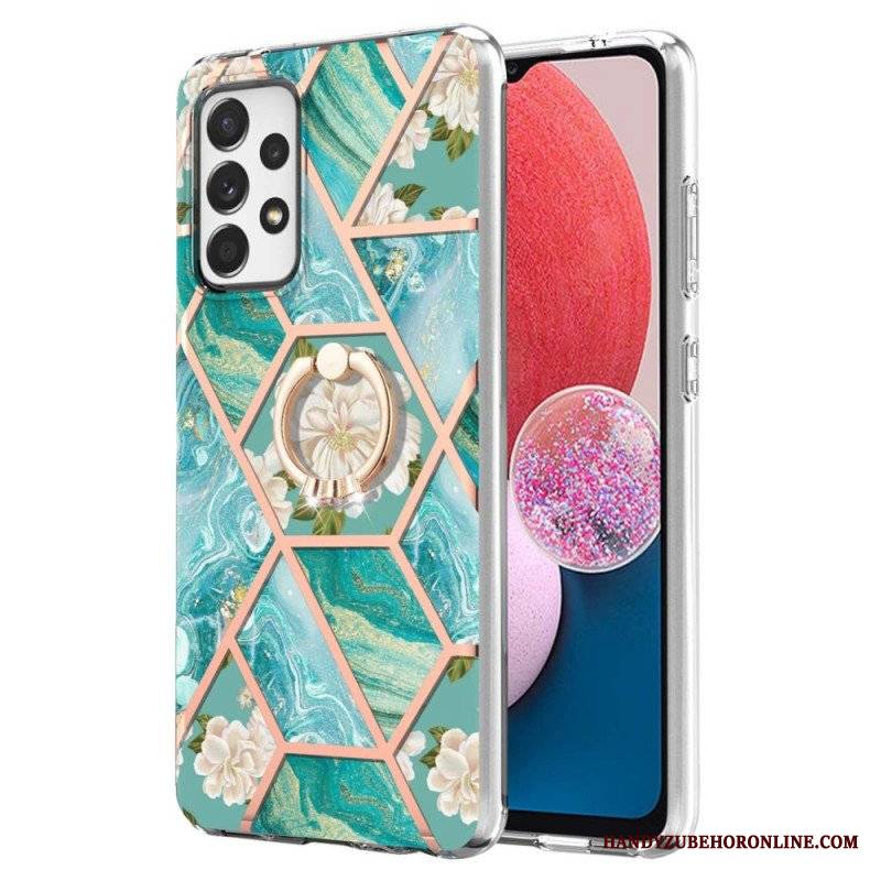 Etui do Samsung Galaxy A13 Kwiaty Wspornika Pierścieniowego