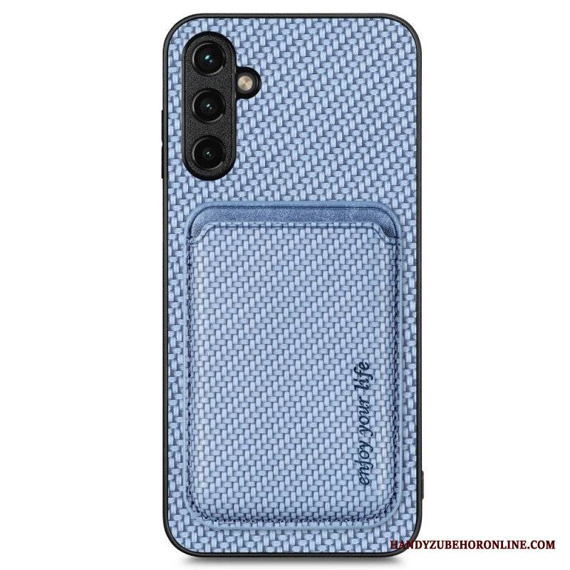 Etui do Samsung Galaxy A14 / A14 5G Odłączany Uchwyt Na Karty Z Włókna Węglowego