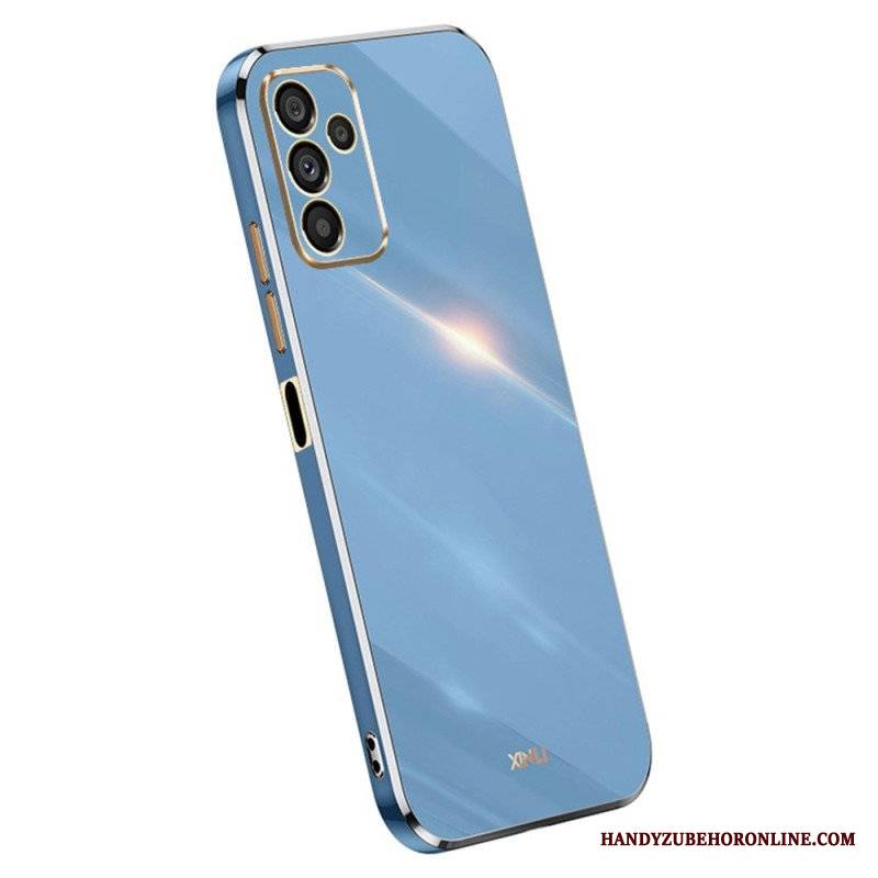 Etui do Samsung Galaxy A14 / A14 5G Silikonowe Złote Krawędzie