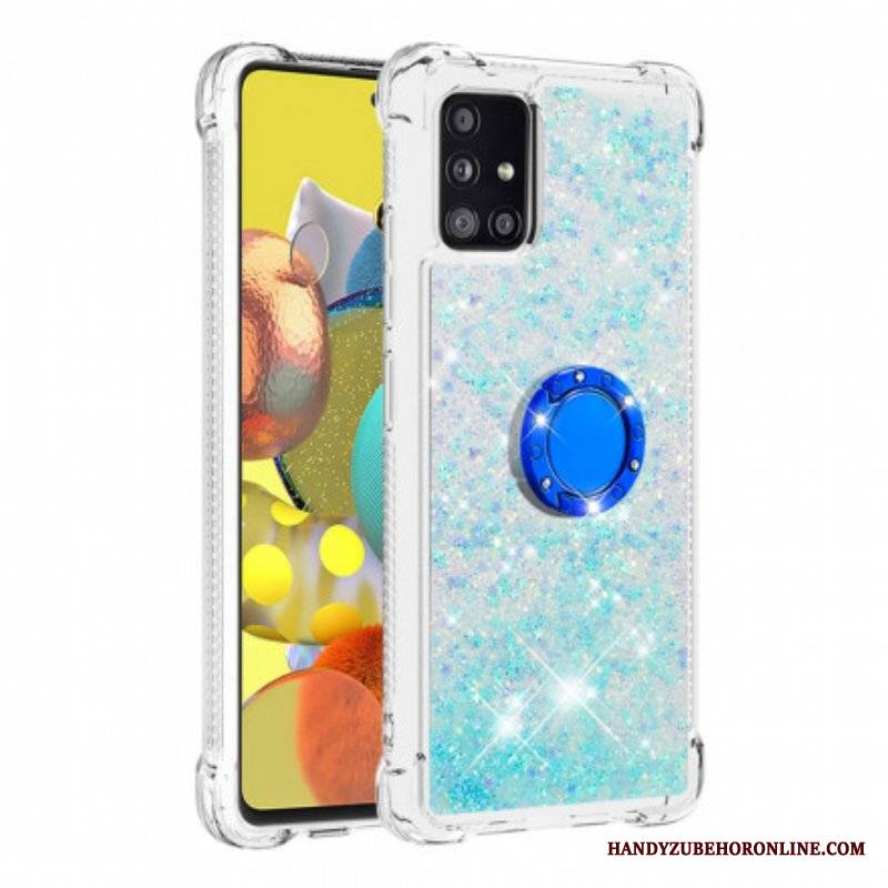 Etui do Samsung Galaxy A51 5G Cekiny Z Podparciem Pierścienia