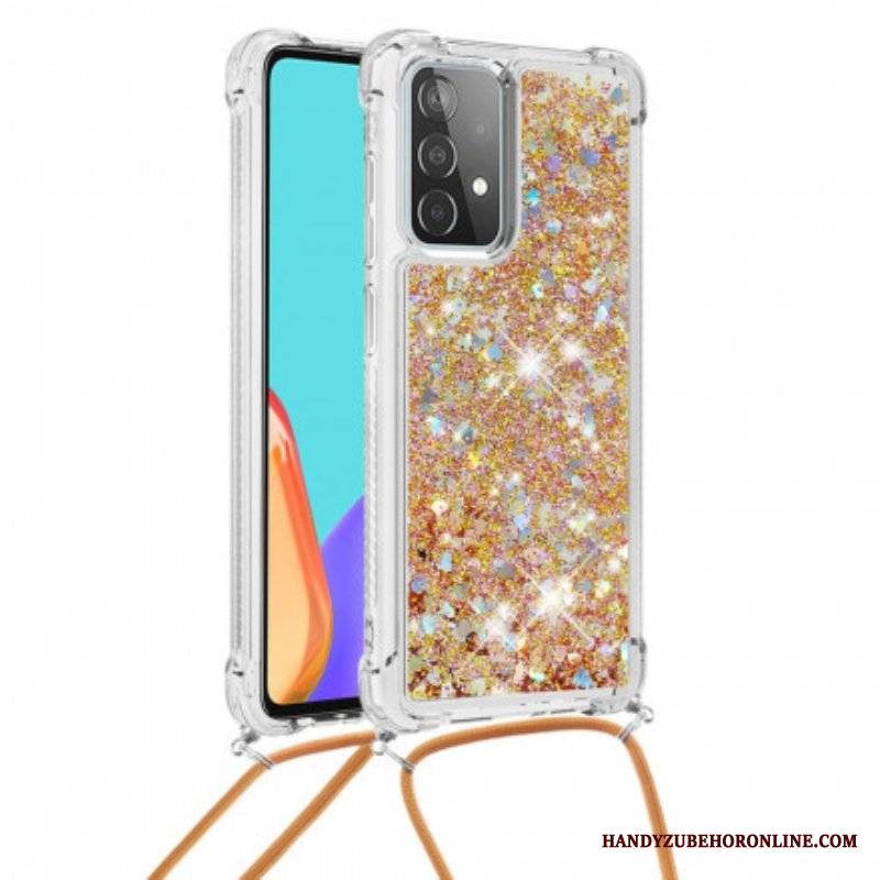 Etui do Samsung Galaxy A52 4G / A52 5G / A52s 5G Cekiny Ze Sznurkiem