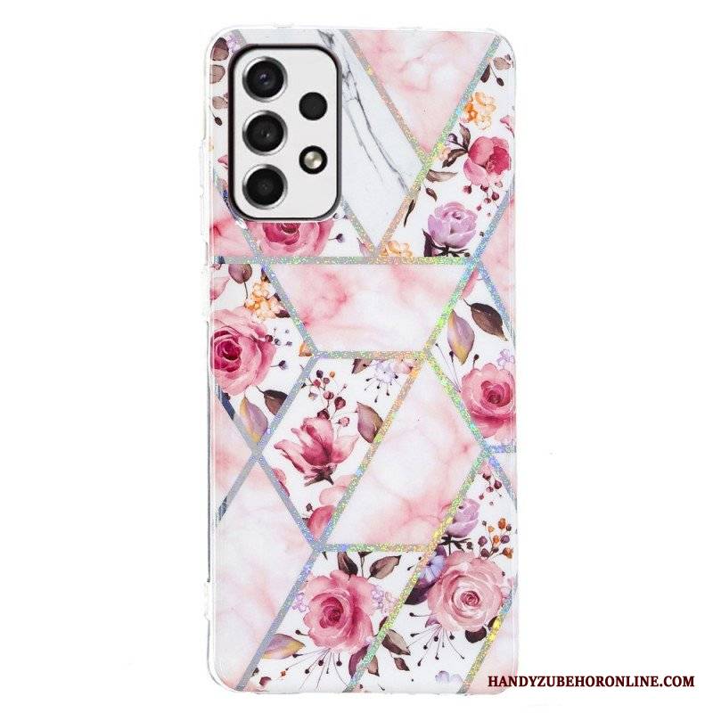 Etui do Samsung Galaxy A53 5G Marmurkowe Kwiaty