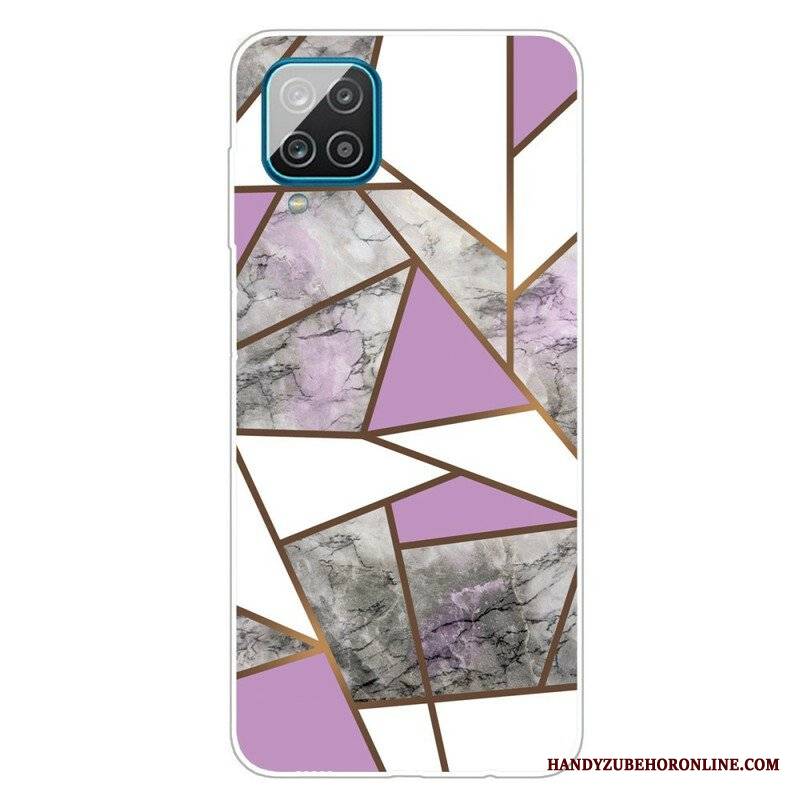 Etui do Samsung Galaxy M12 / A12 Geometryczny Marmur