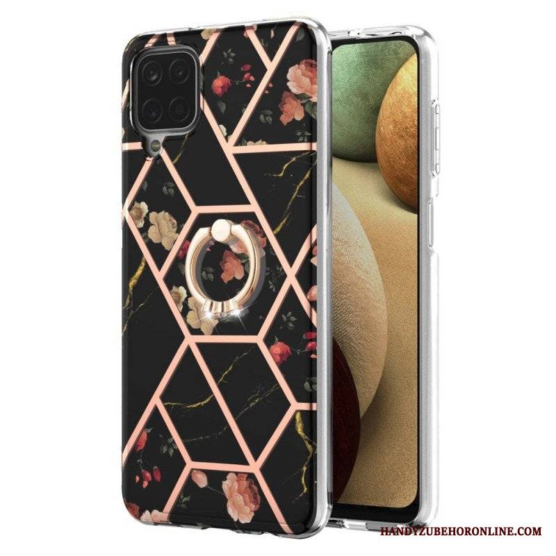 Etui do Samsung Galaxy M12 / A12 Kwiaty Wspornika Pierścieniowego