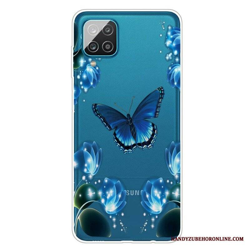 Etui do Samsung Galaxy M12 / A12 Luksus Motyla