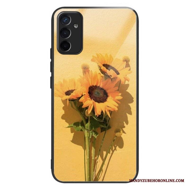 Etui do Samsung Galaxy M13 Szkło Hartowane Słoneczniki