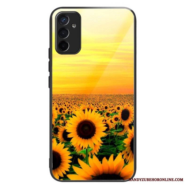 Etui do Samsung Galaxy M13 Słoneczniki Odmiany Szkła Hartowanego