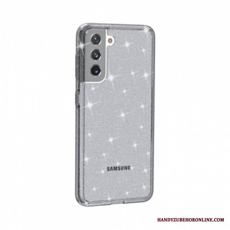 Etui do Samsung Galaxy S21 5G Przezroczyste Cekiny