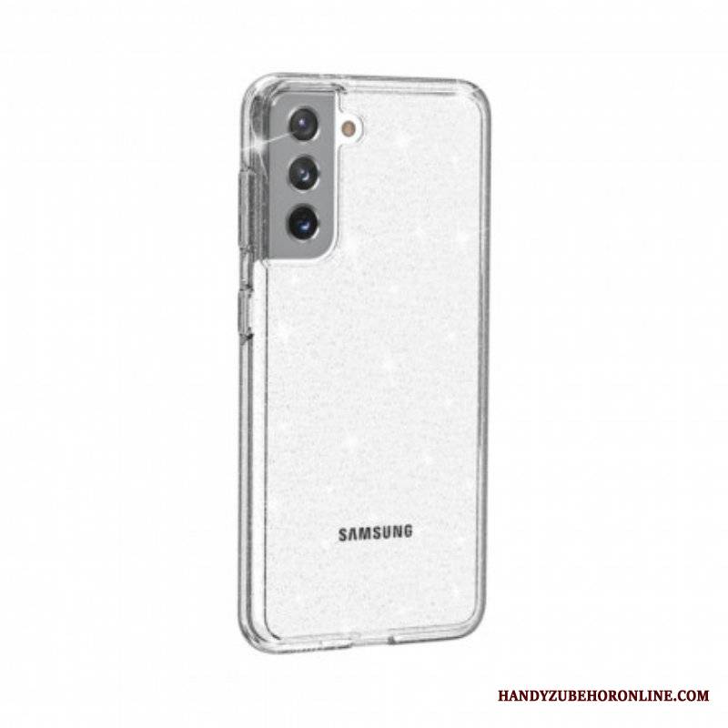 Etui do Samsung Galaxy S21 5G Przezroczyste Cekiny