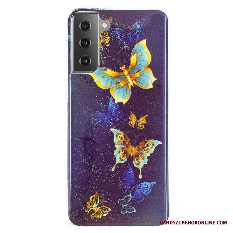 Etui do Samsung Galaxy S21 5G Seria Fluorescencyjnych Motyli