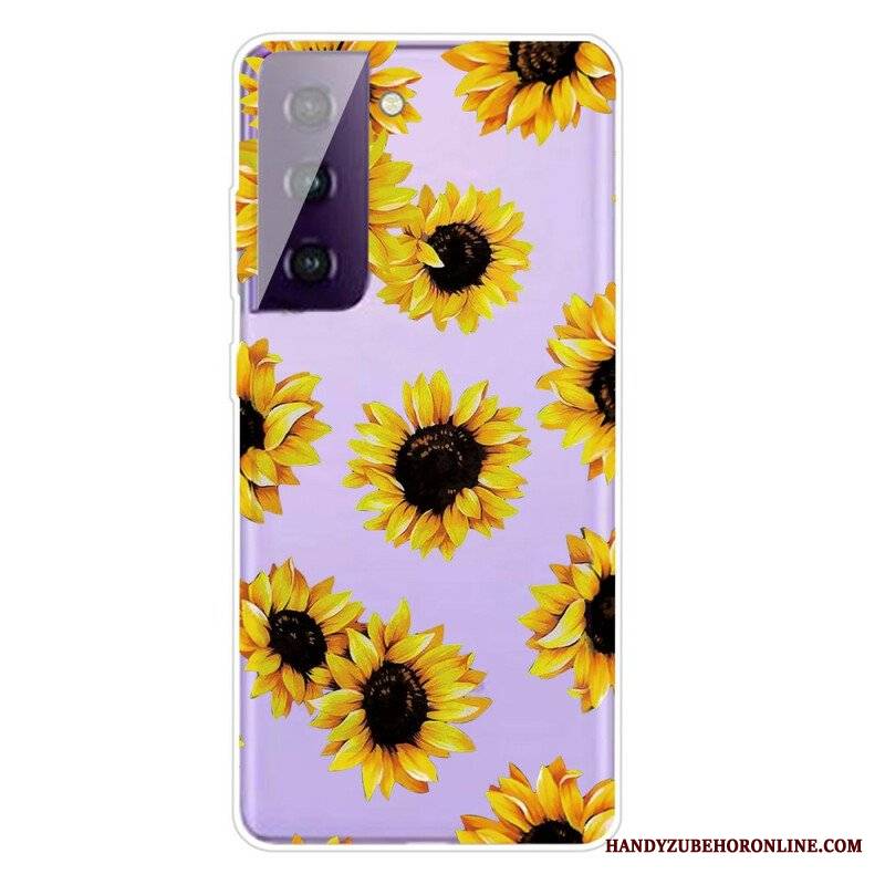 Etui do Samsung Galaxy S21 FE Graficzne Kwiaty