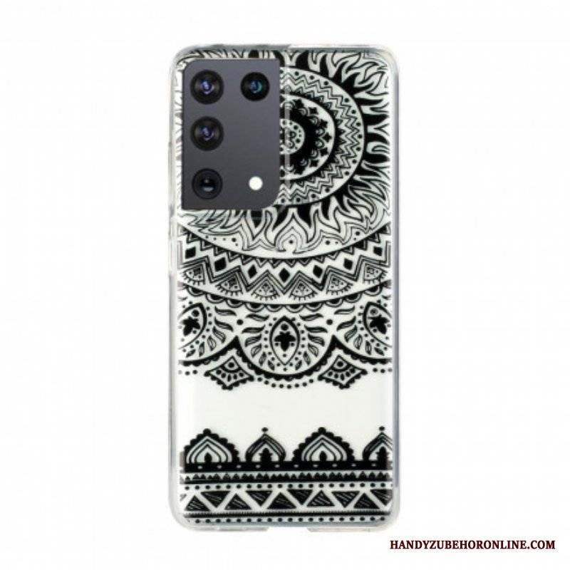 Etui do Samsung Galaxy S21 Ultra 5G Bezszwowa Kwiatowa Mandala