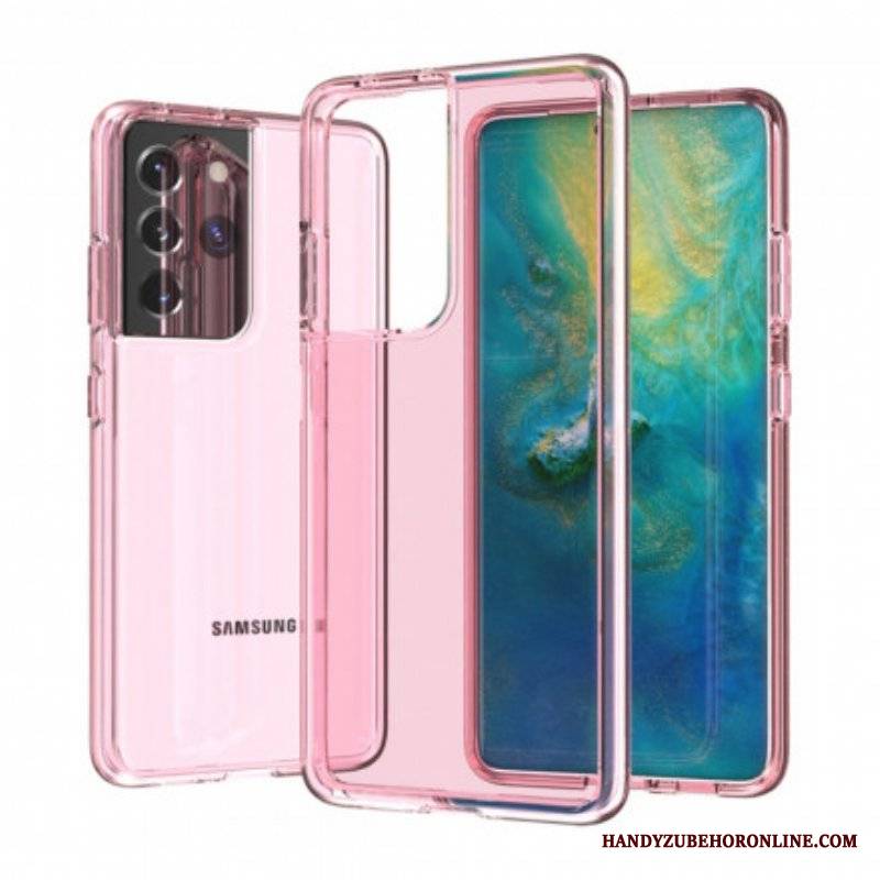 Etui do Samsung Galaxy S21 Ultra 5G Kolorowy Przezroczysty