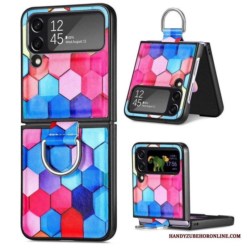 Etui do Samsung Galaxy Z Flip 4 Etui Folio Fantazja Z Pierścionkiem Caseneo