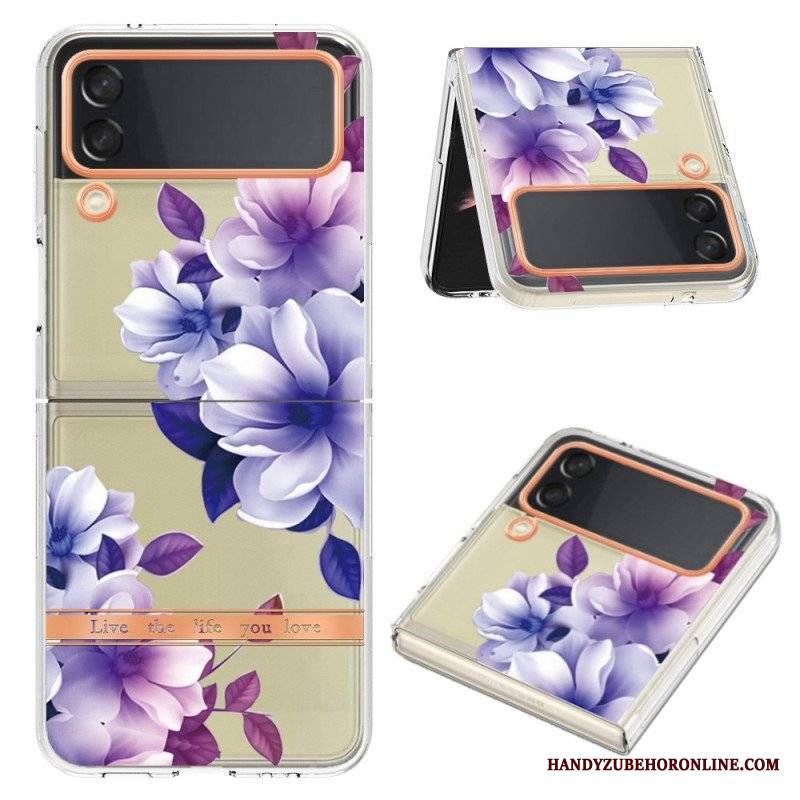 Etui do Samsung Galaxy Z Flip 4 Etui Folio Kwiatowy