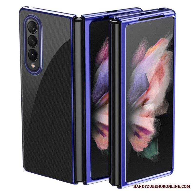 Etui do Samsung Galaxy Z Fold 3 5G Przezroczyste Metalowe Krawędzie