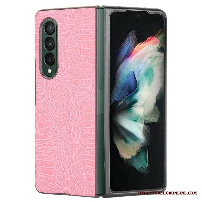 Etui do Samsung Galaxy Z Fold 3 5G Sztuczna Skóra Krokodyla