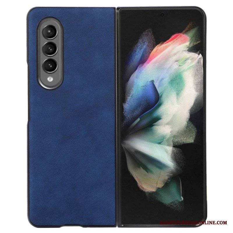 Etui do Samsung Galaxy Z Fold 4 Tekstura Skóry Ze Sztucznej Skóry