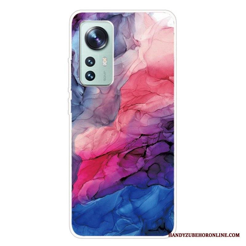 Etui do Xiaomi 12 Pro Akwarela Z Marmuru Silikonowego