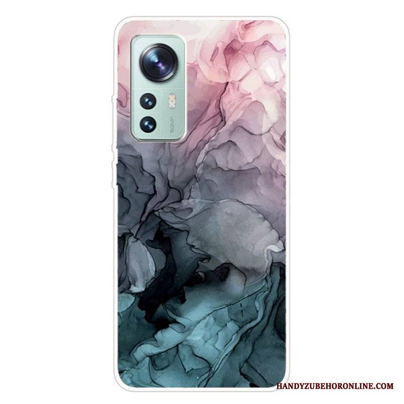 Etui do Xiaomi 12 Pro Akwarela Z Marmuru Silikonowego