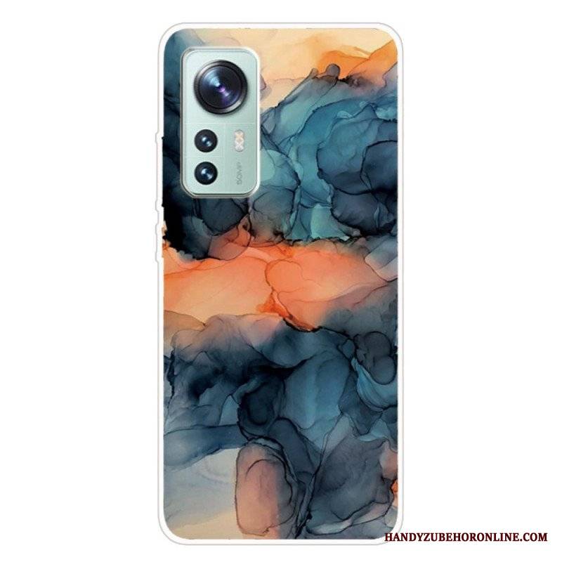 Etui do Xiaomi 12 Pro Akwarela Z Marmuru Silikonowego