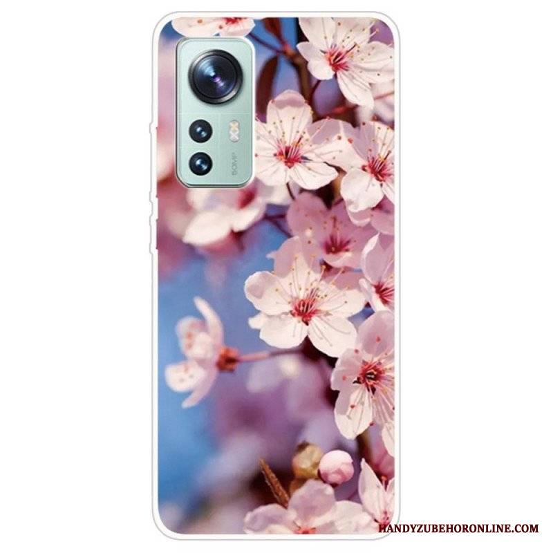 Etui do Xiaomi 12 Pro Kwiatowy Silikon