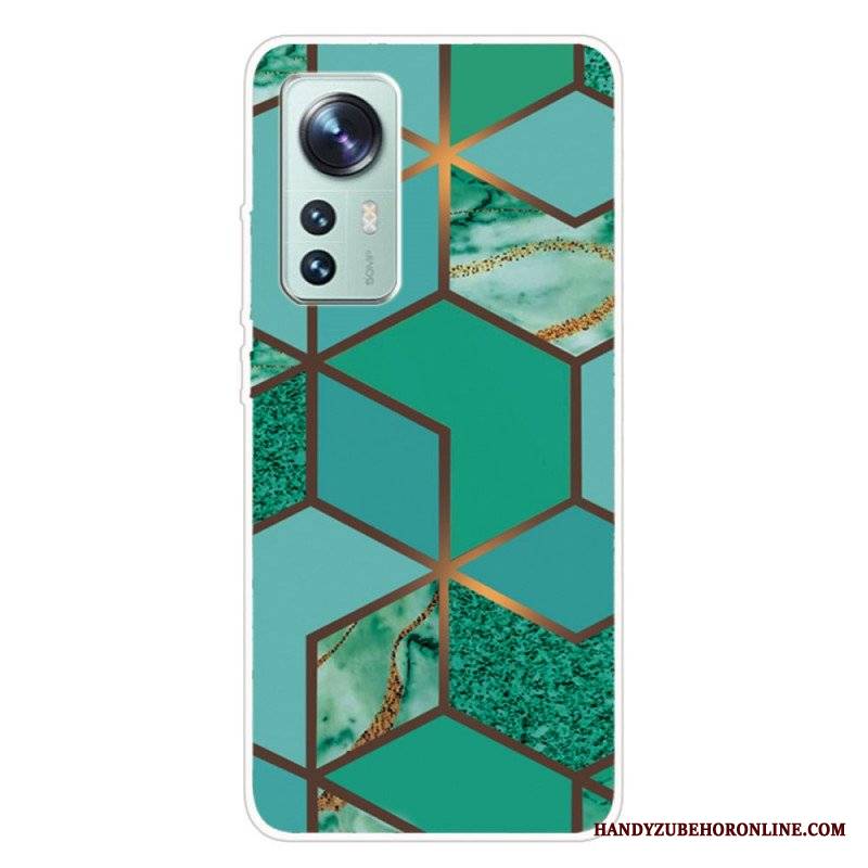 Etui do Xiaomi 12 Pro Silikonowa Geometria Marmuru