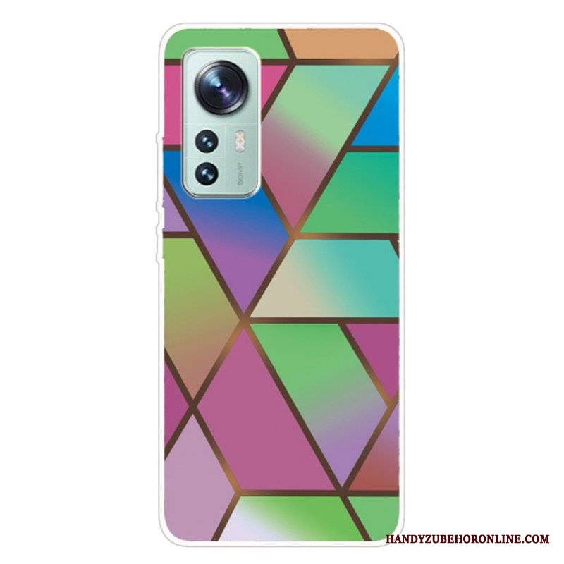 Etui do Xiaomi 12 Pro Silikonowa Geometria Marmuru