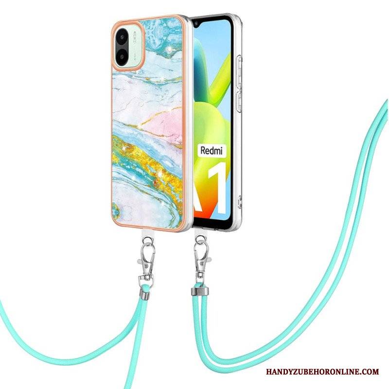 Etui do Xiaomi Redmi A1 ze Sznurkiem Sznurek W Stylu Marmuru