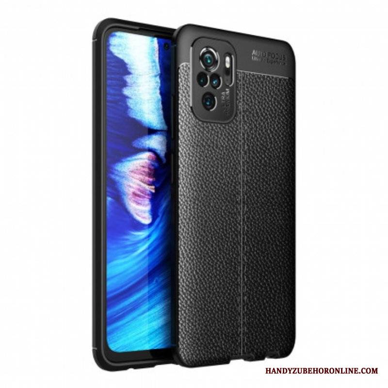 Etui do Xiaomi Redmi Note 10 / 10S Podwójna Linia Liczi Z Efektem Skóry