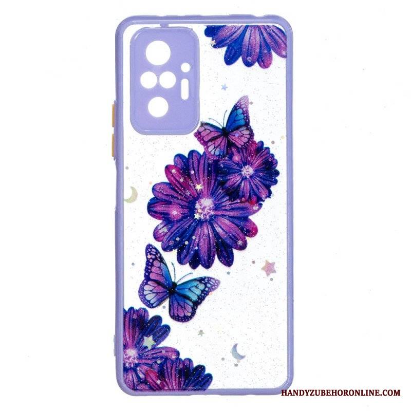 Etui do Xiaomi Redmi Note 10 Pro Kwiatowa Hybryda Motyla