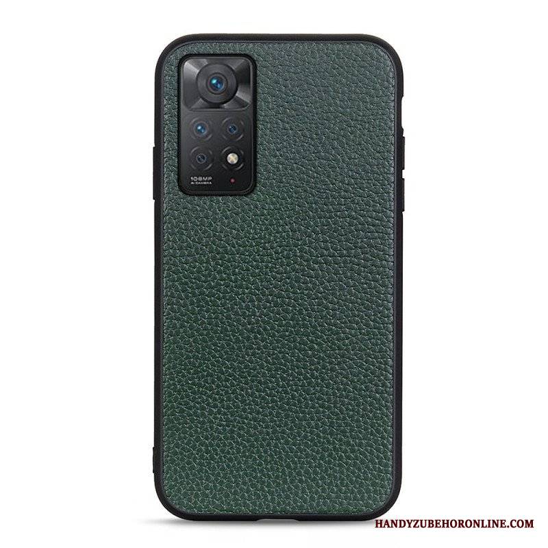 Etui do Xiaomi Redmi Note 11 Pro / 11 Pro 5G Prawdziwa Skóra Litchi